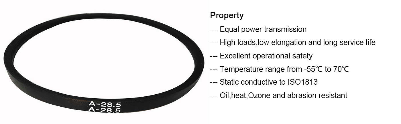 Mower Pulley wedge standard wrapped rubber V belt